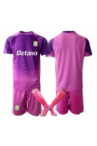 Aston Villa Maalivahti Jalkapallovaatteet Lasten Kolmas peliasu 2025-26 Lyhythihainen (+ Lyhyet housut)